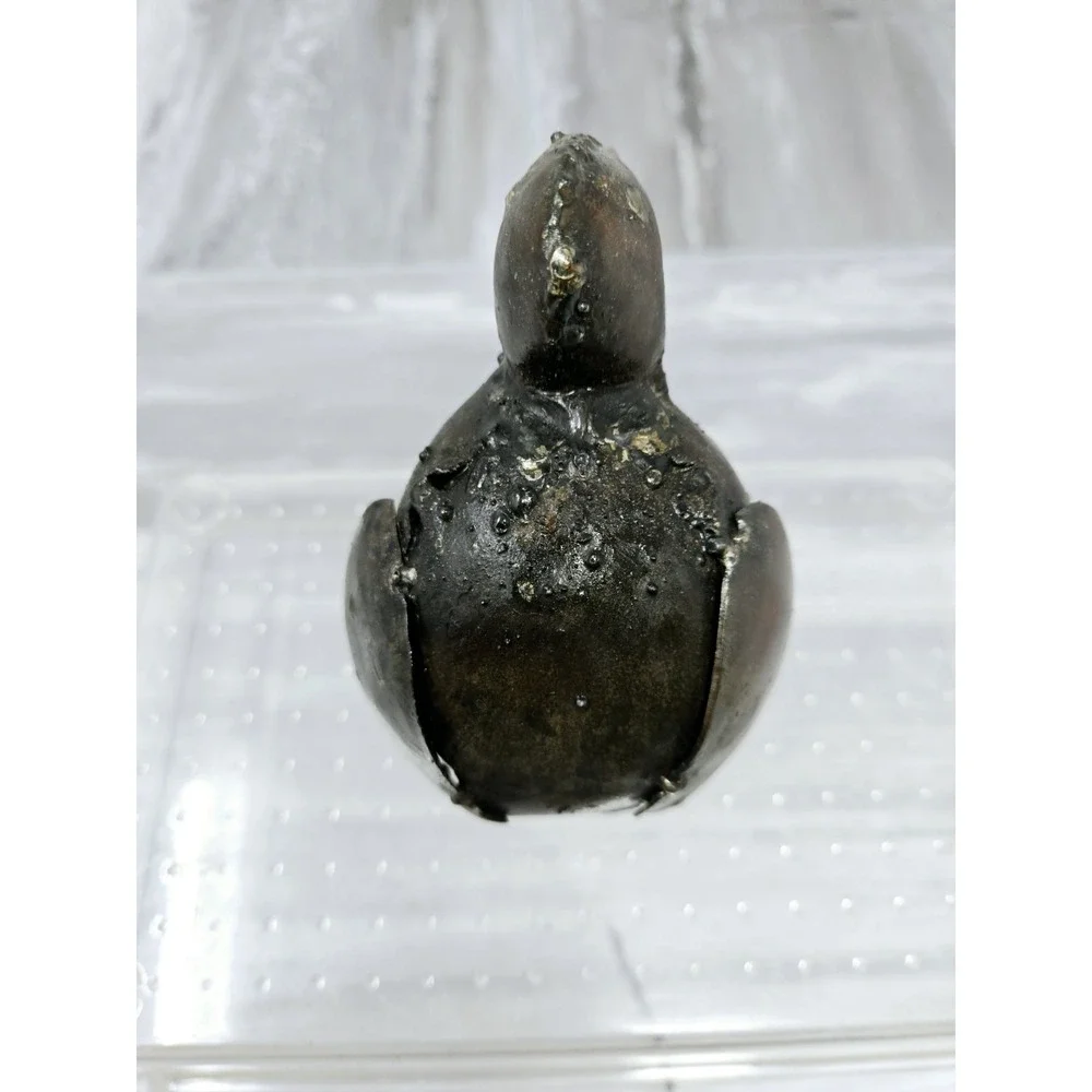 VINTAGE FOLK ART RECYCLED  METAL HAND MADE  Welded BLUE JAY STANDING BIRD 4 Inch - Picture 4 of 9